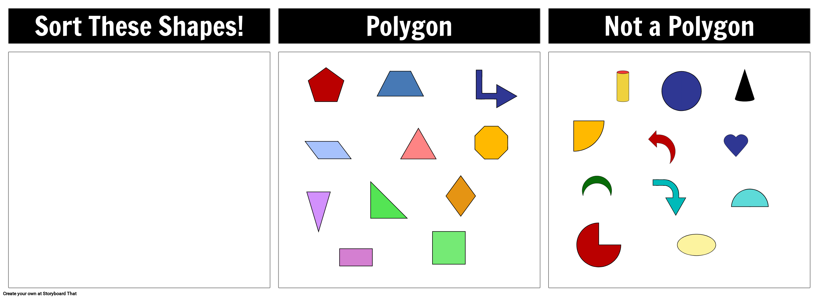Polygon Sort Example Storyboard By Lauren