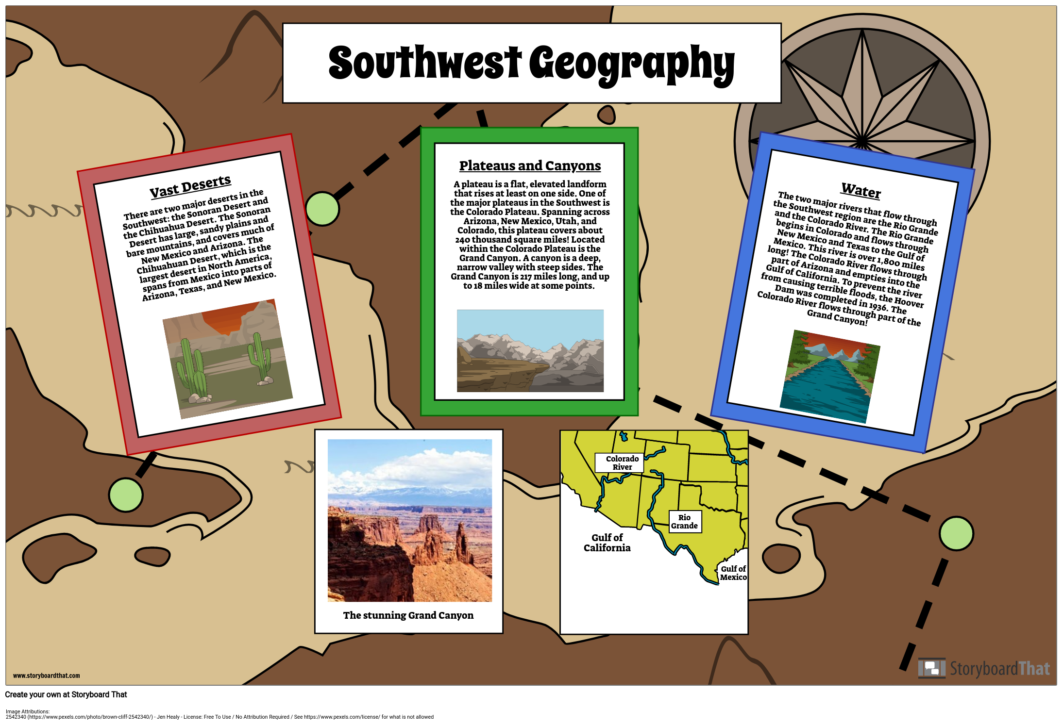 Southwest Geography Storyboard By Lauren