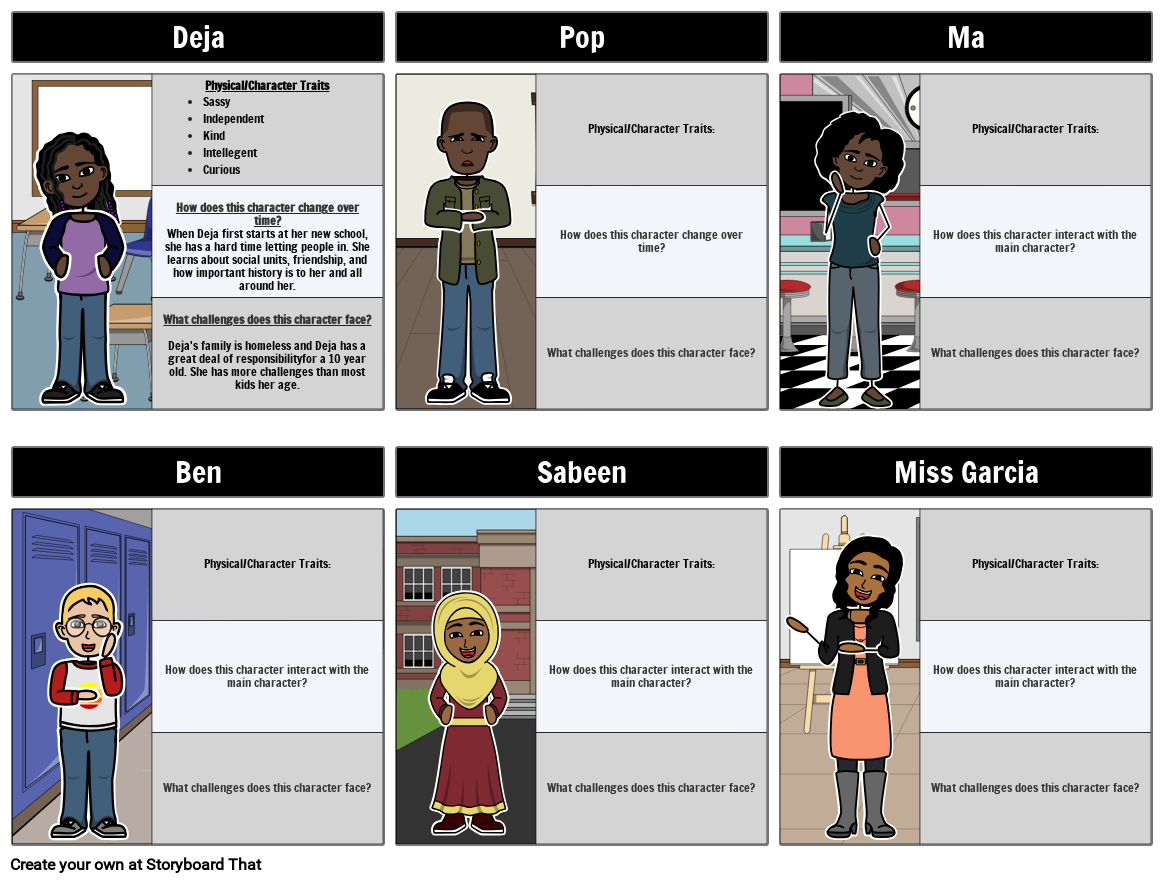 Towers Falling Characters Storyboard by lauren