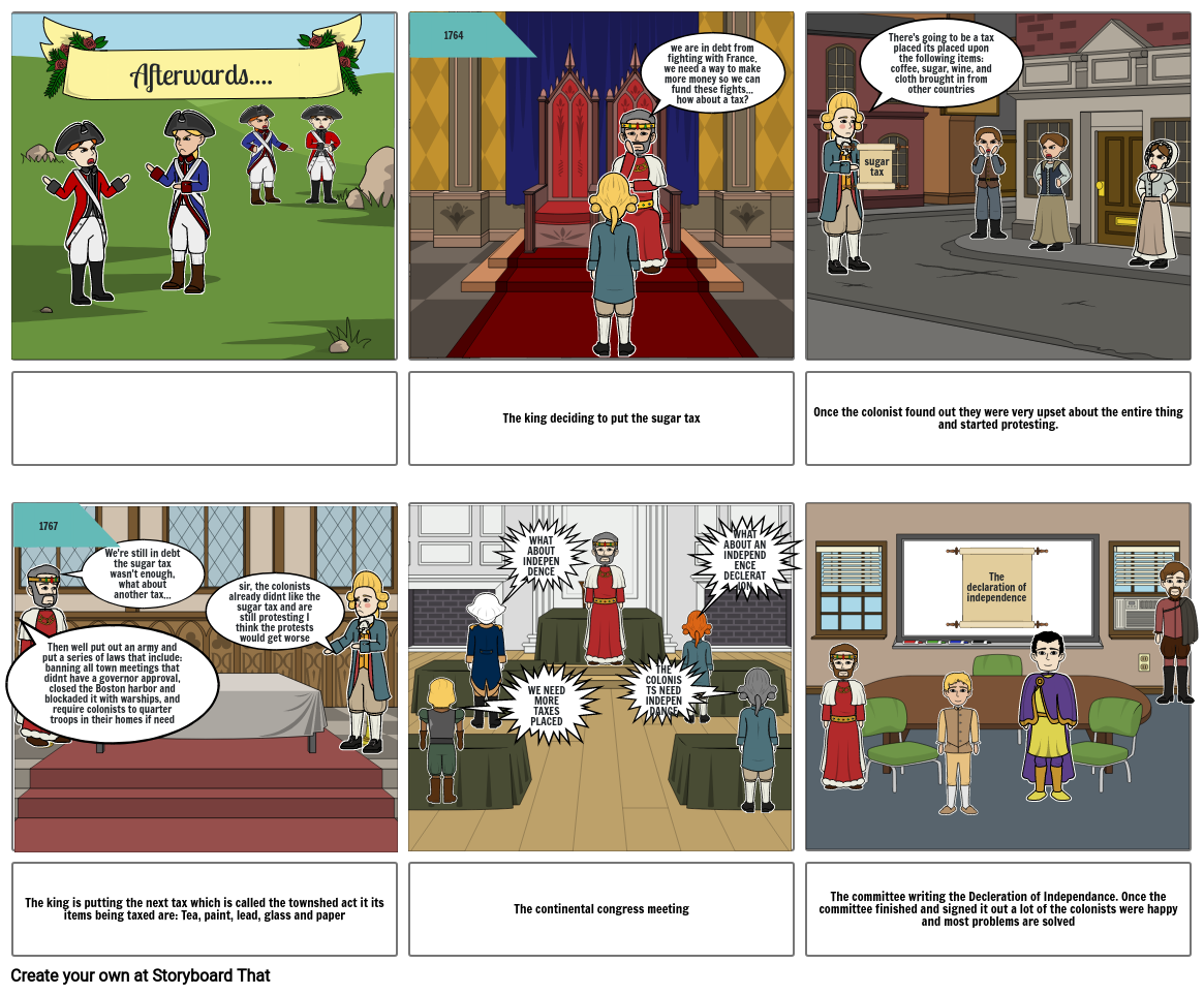 consequences of French and Indian war Storyboard