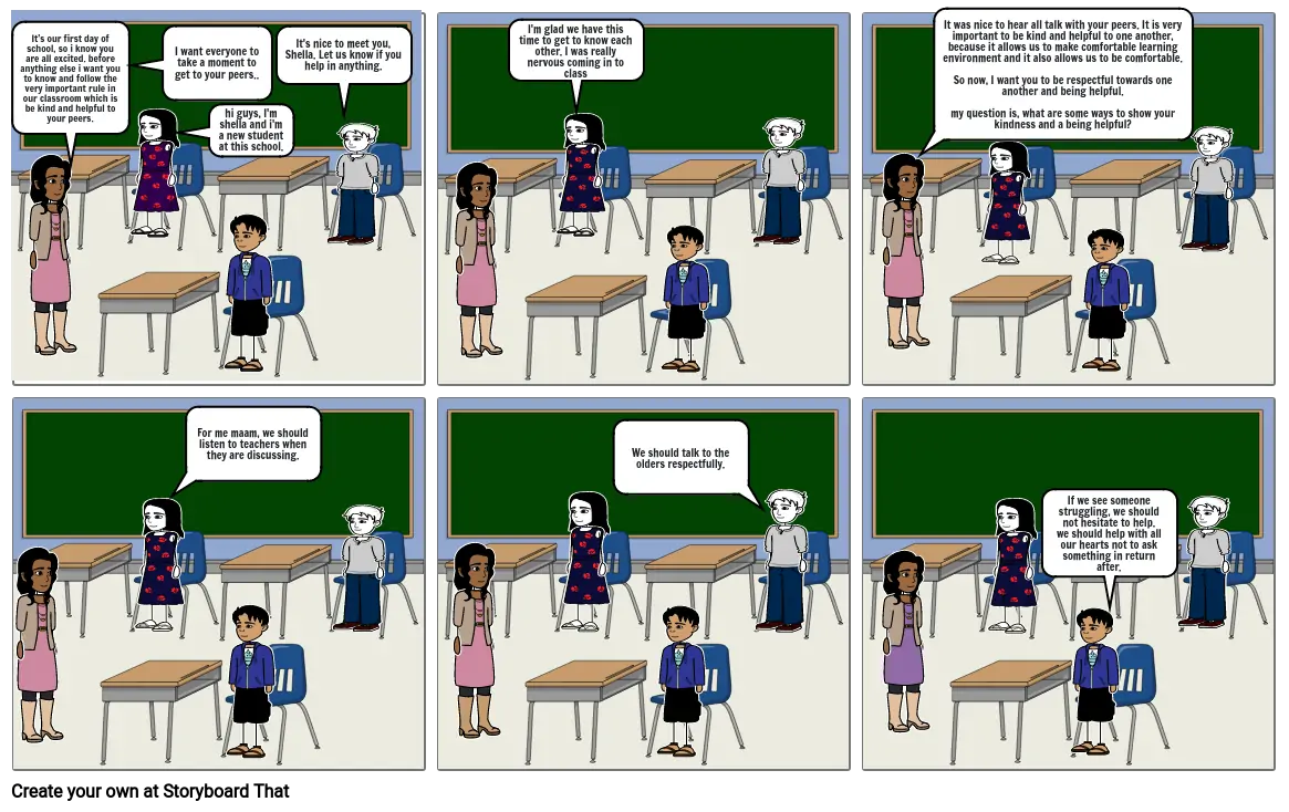COMIC STRIP ABOUT CONDUCIVE LEARNING ENVIRONMENT