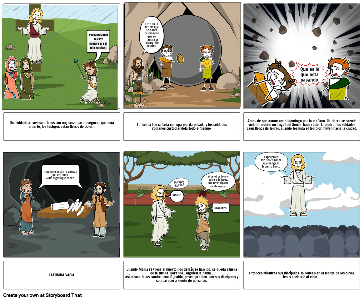 Jesus Resucitado Storyboard by leidy22795