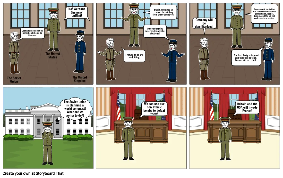 Beginning of the Cold War Comic Strip