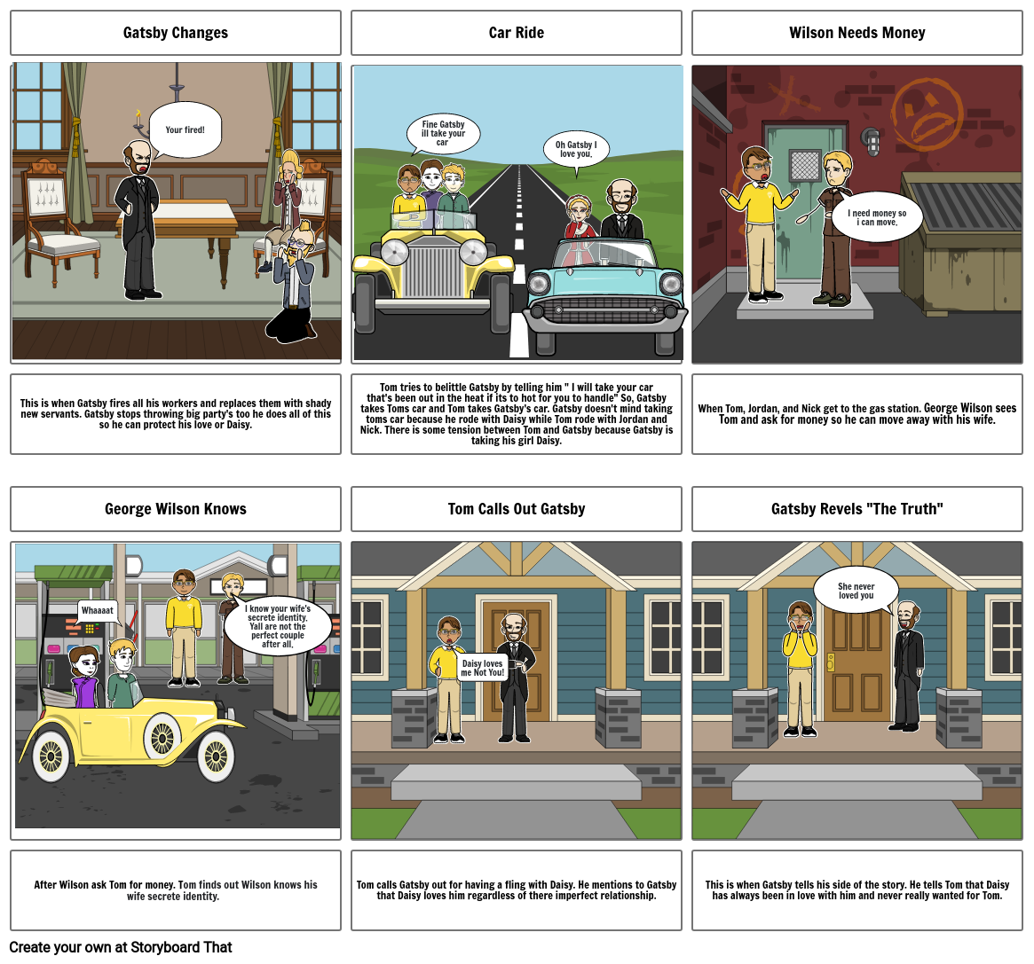 gatsby changes hmmm Storyboard par lfarmer4780