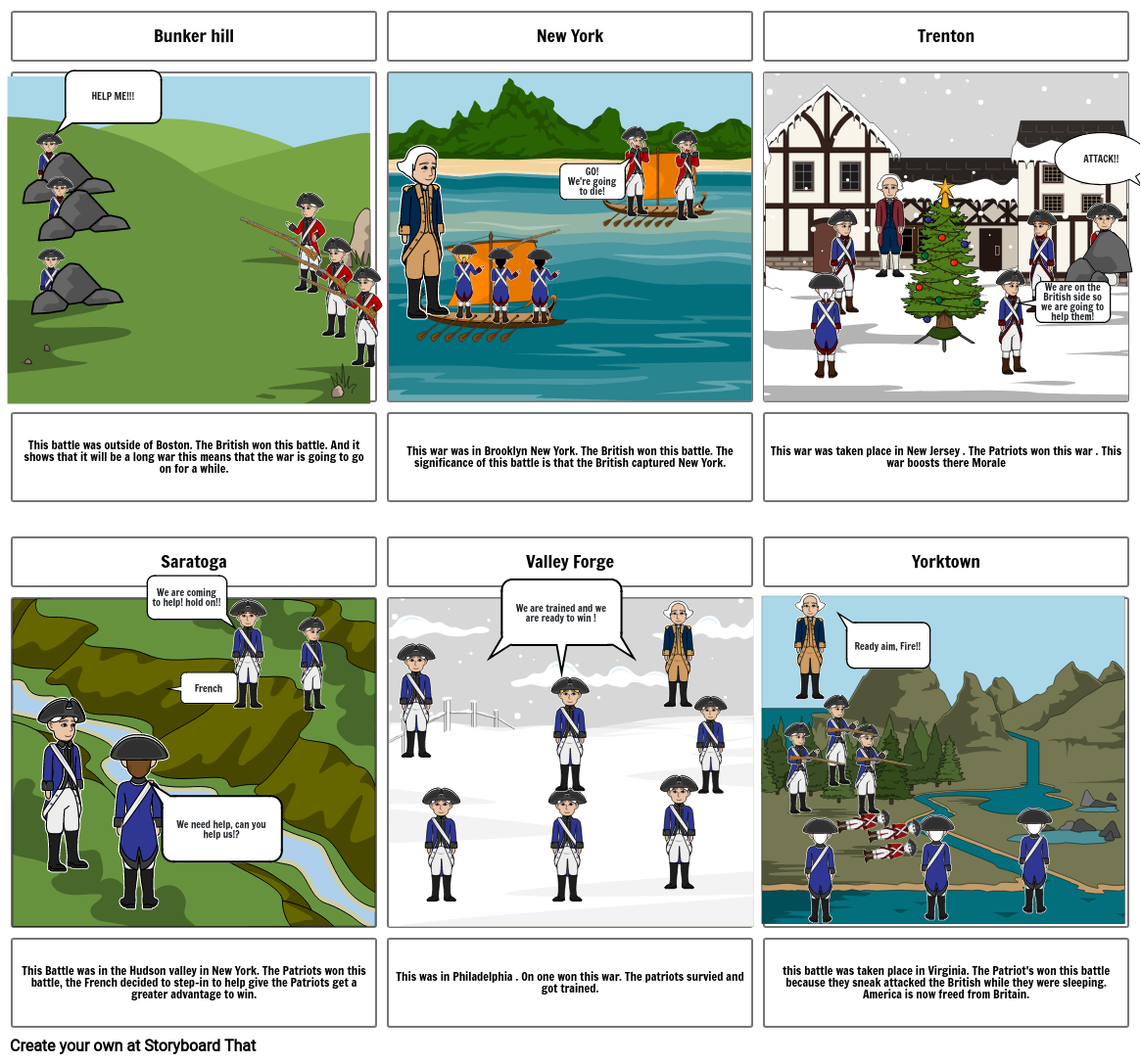 Revolutionary War Storyboard by lgiroux