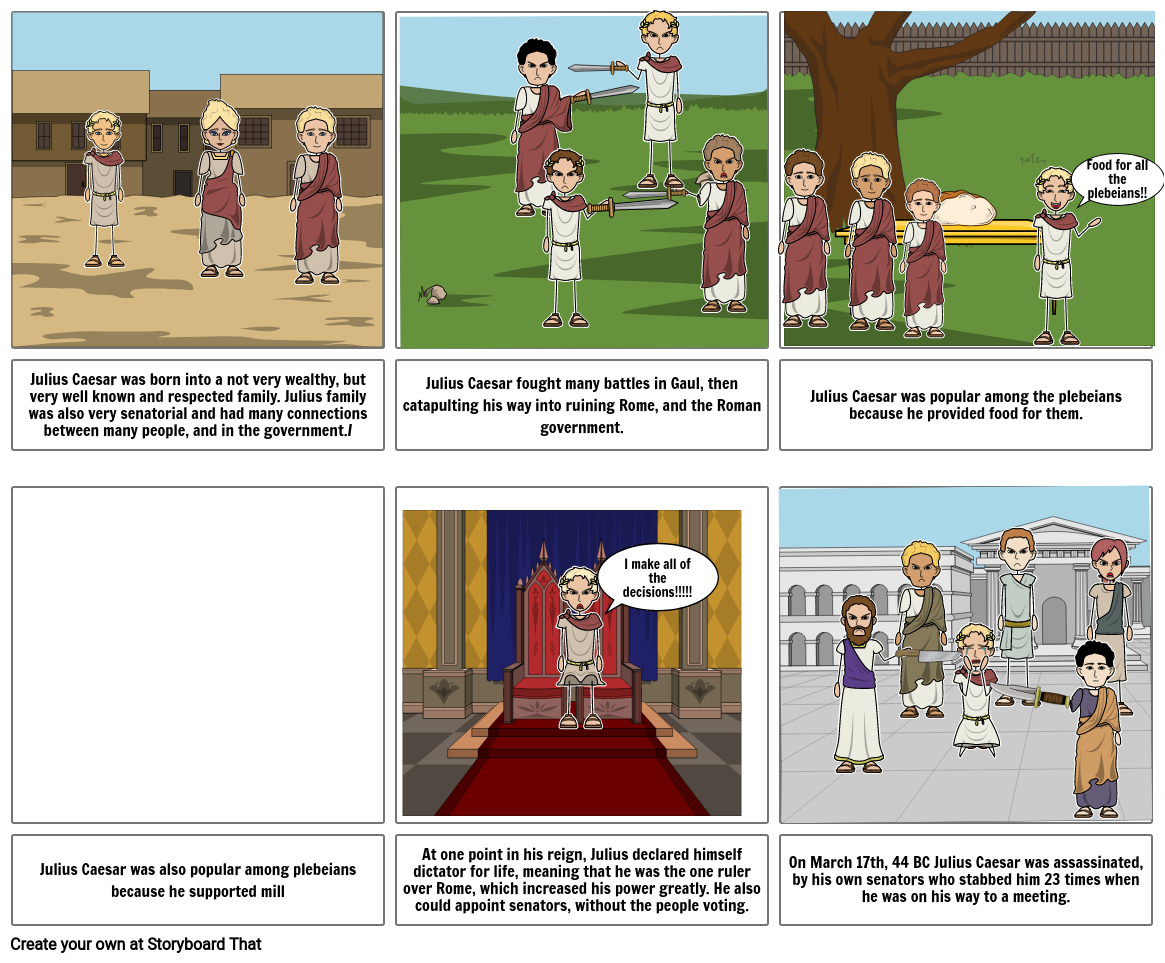 Julius Caesar Timeline Storyboard By Lhogan8089