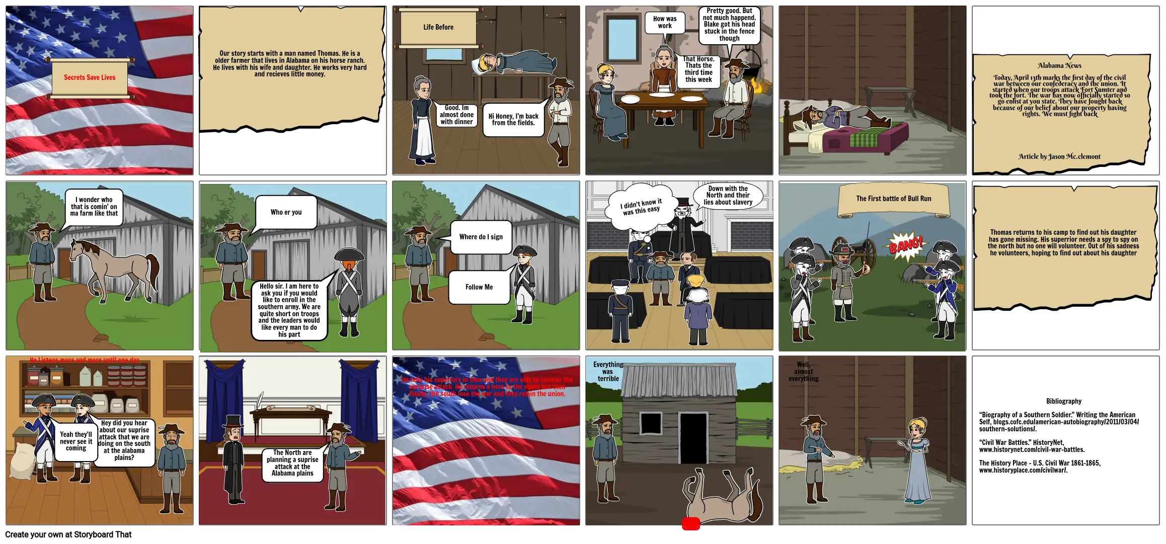 The Civil war comic. A US History comic book