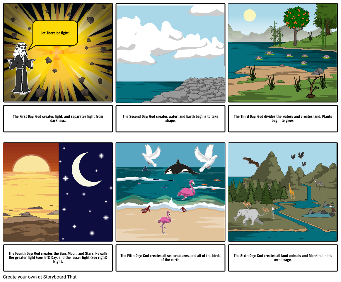 Genesis 1 storyboard Storyboard by liamhenson