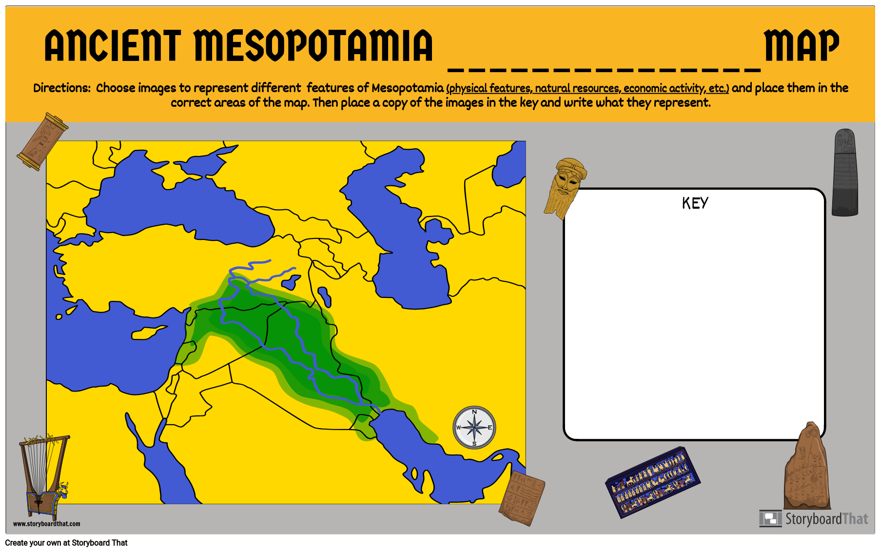 Mesopotamia Fill In The Blank Map 