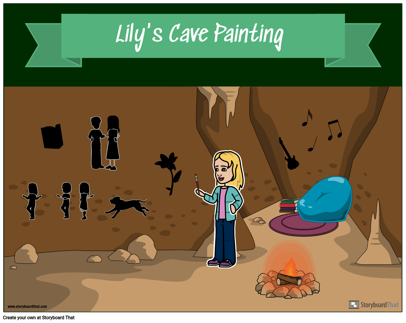 Early Humans My Own Cave Painting Example by Lily Rose