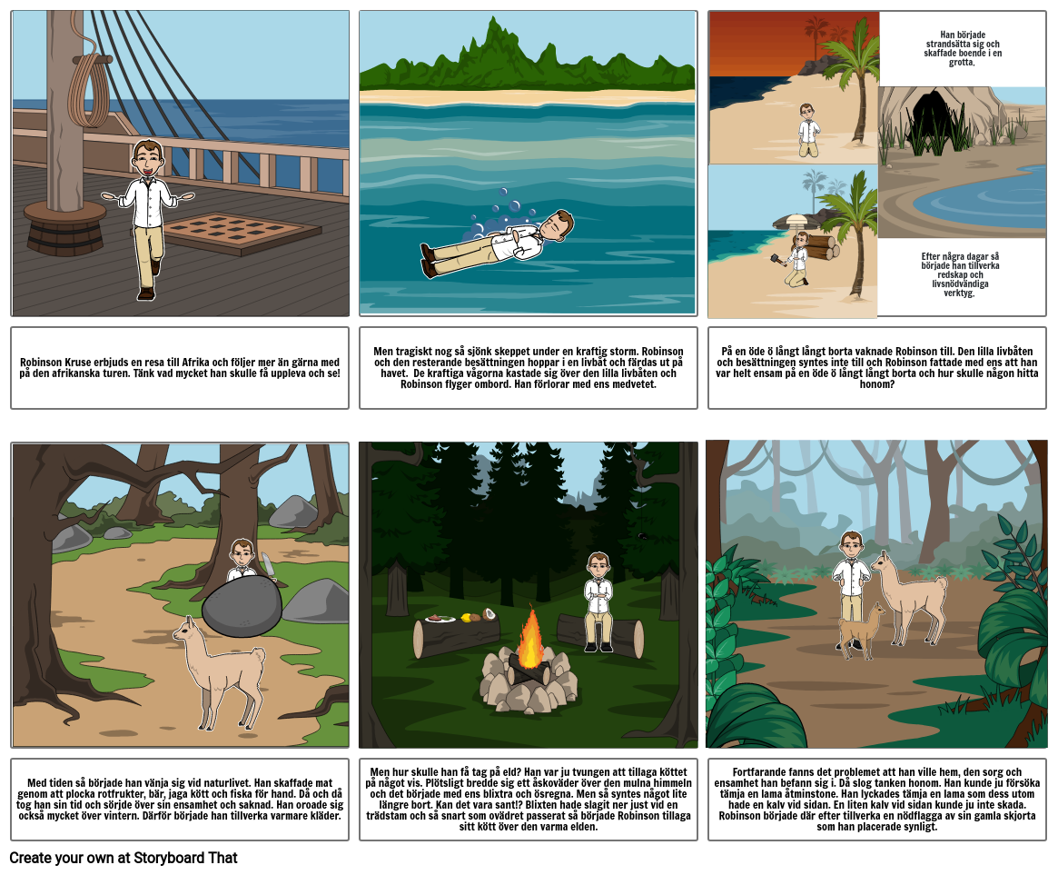 Robinson 1 - 5 Storyboard by linn51697