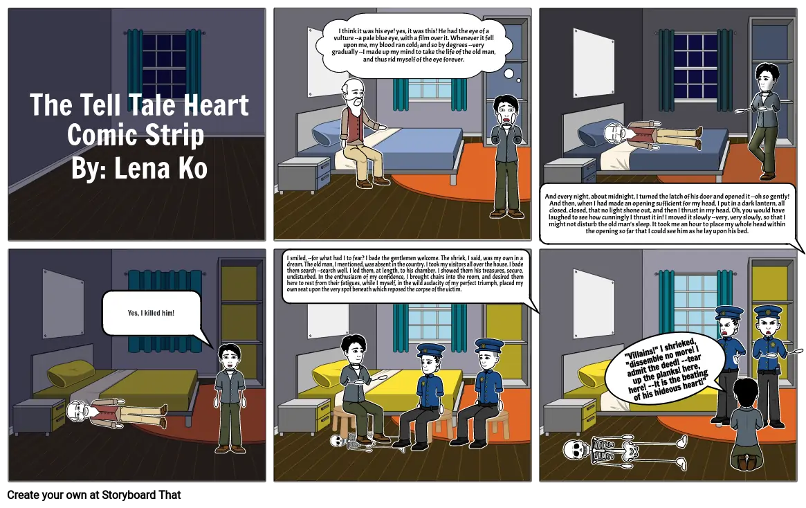 Tell-Tale Heart Comic Strip Activity - Lena Ko