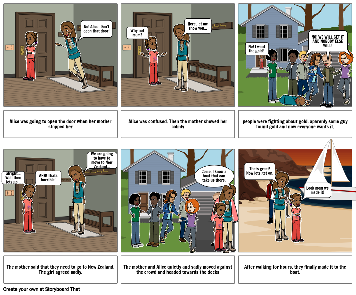 Migration storyboard- The Gold Rush Storyboard