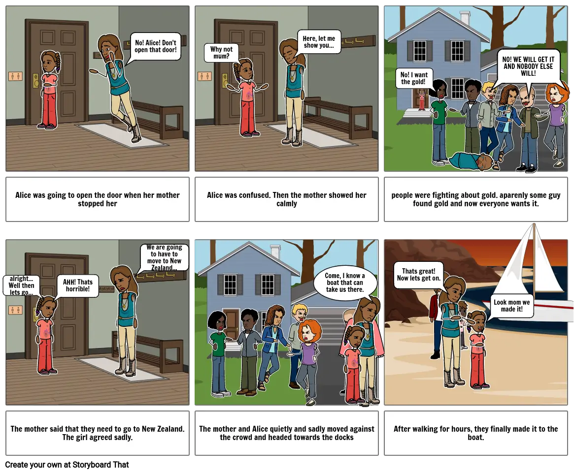 Migration storyboard- The Gold Rush