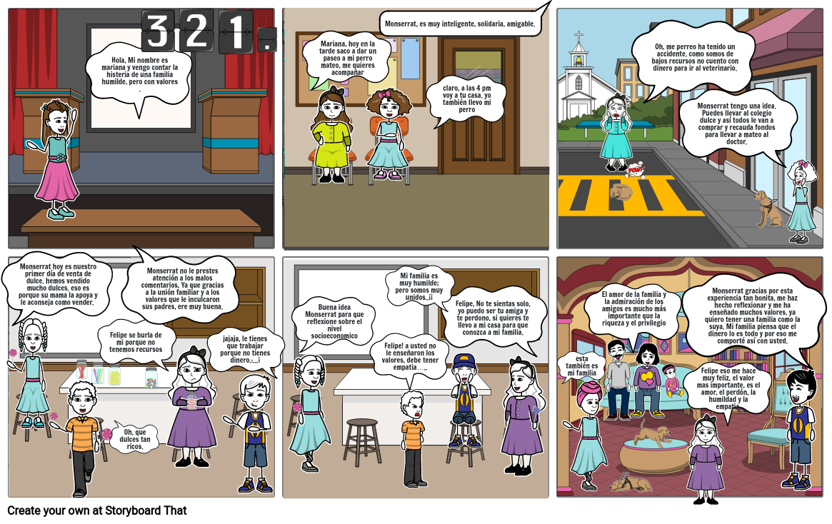 Historieta Niña pobre niño rico. Storyboard by lolalosada