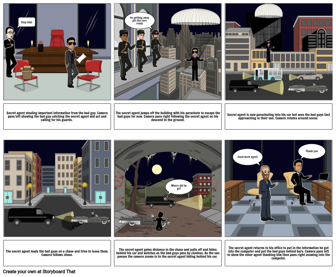 Action Movie Storyboard Storyboard by lp10319