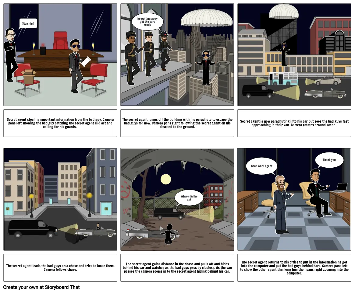 Action Movie Storyboard