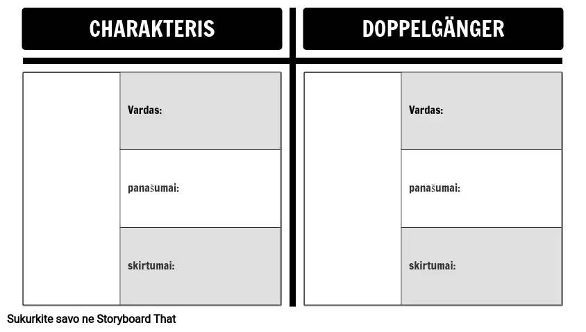 „doppelgänger“ Šablonas Storyboard By Lt Examples 1788