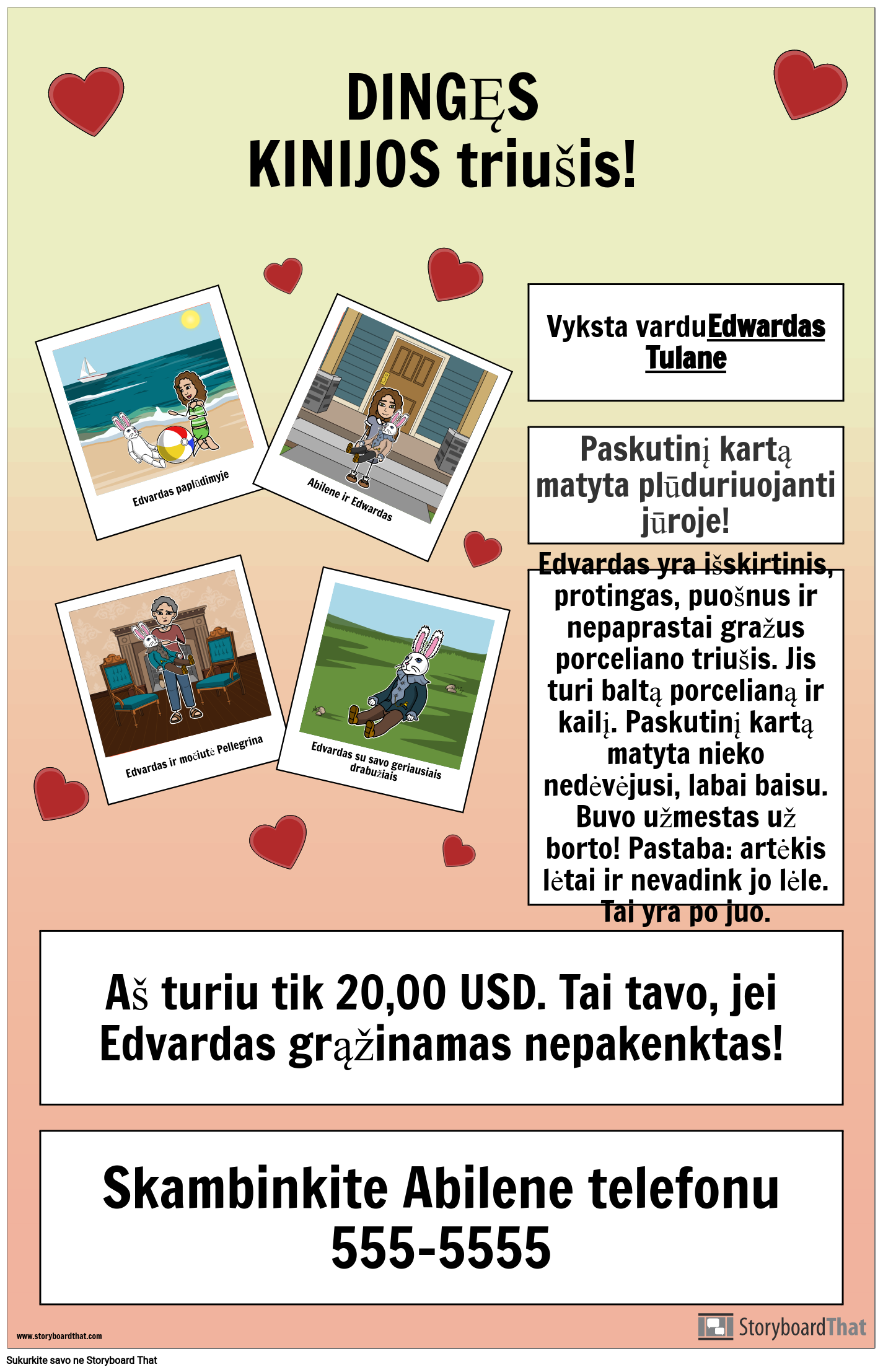 Edvardas: Trūksta Plakato Storyboard Por Lt-examples