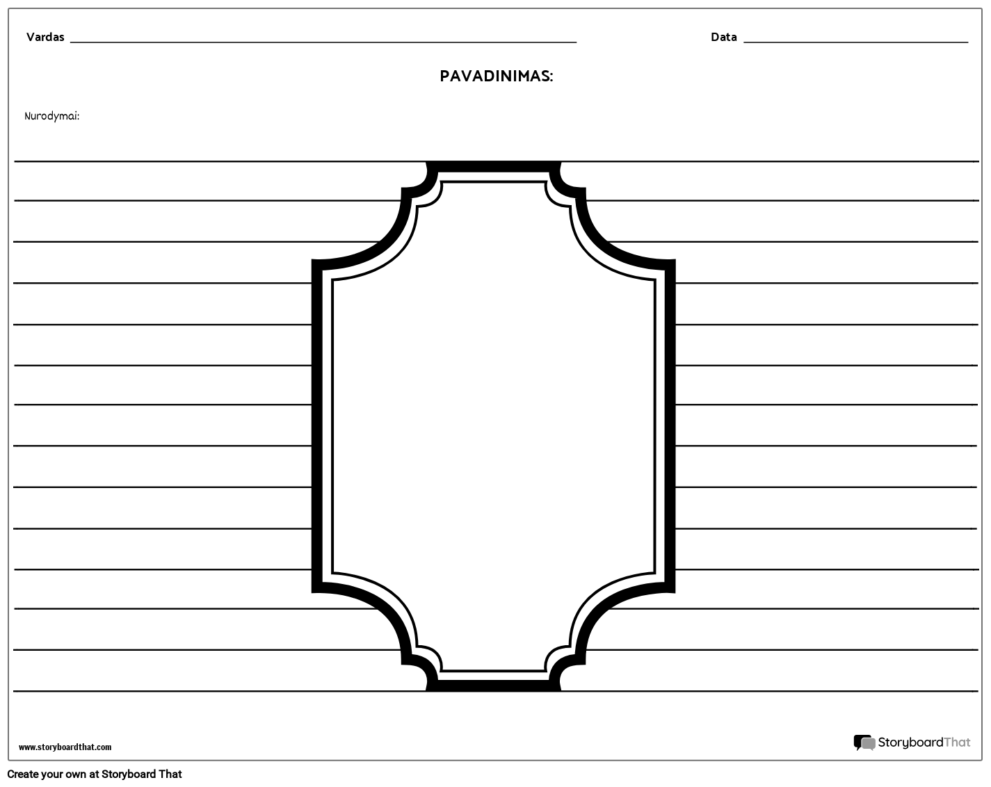 Fancy Frame Illustration Storyboard par lt-examples