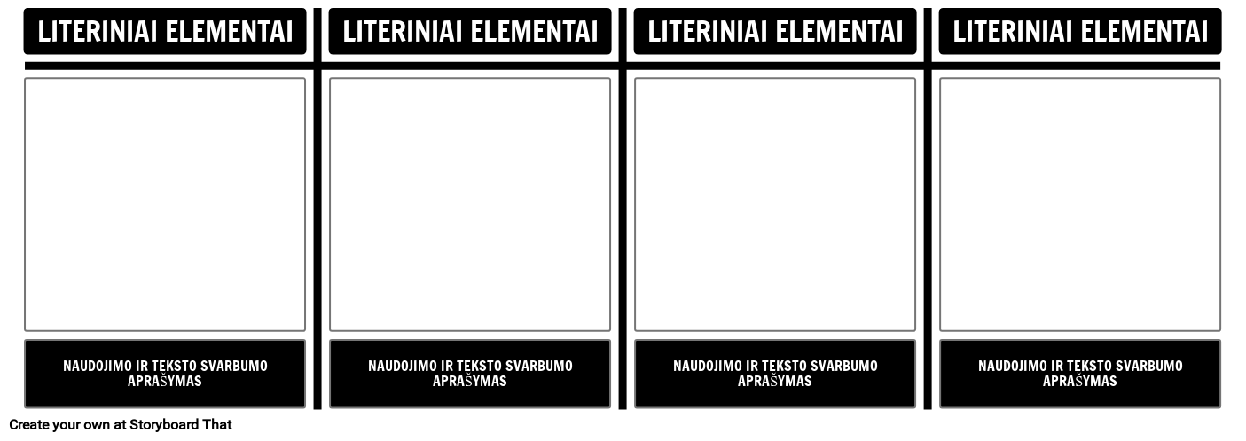 Literatūros Elementų Lentelė