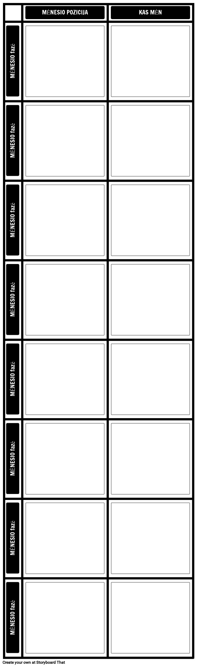 Mėnulio Šablono Fazės