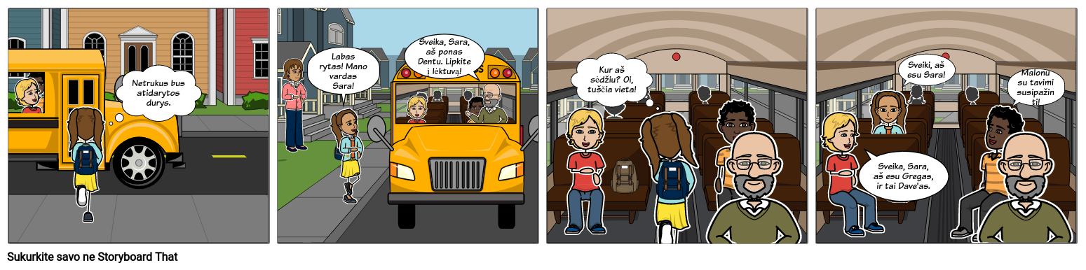 Social Story - Sarah on the Bus Storyboard by lt-examples