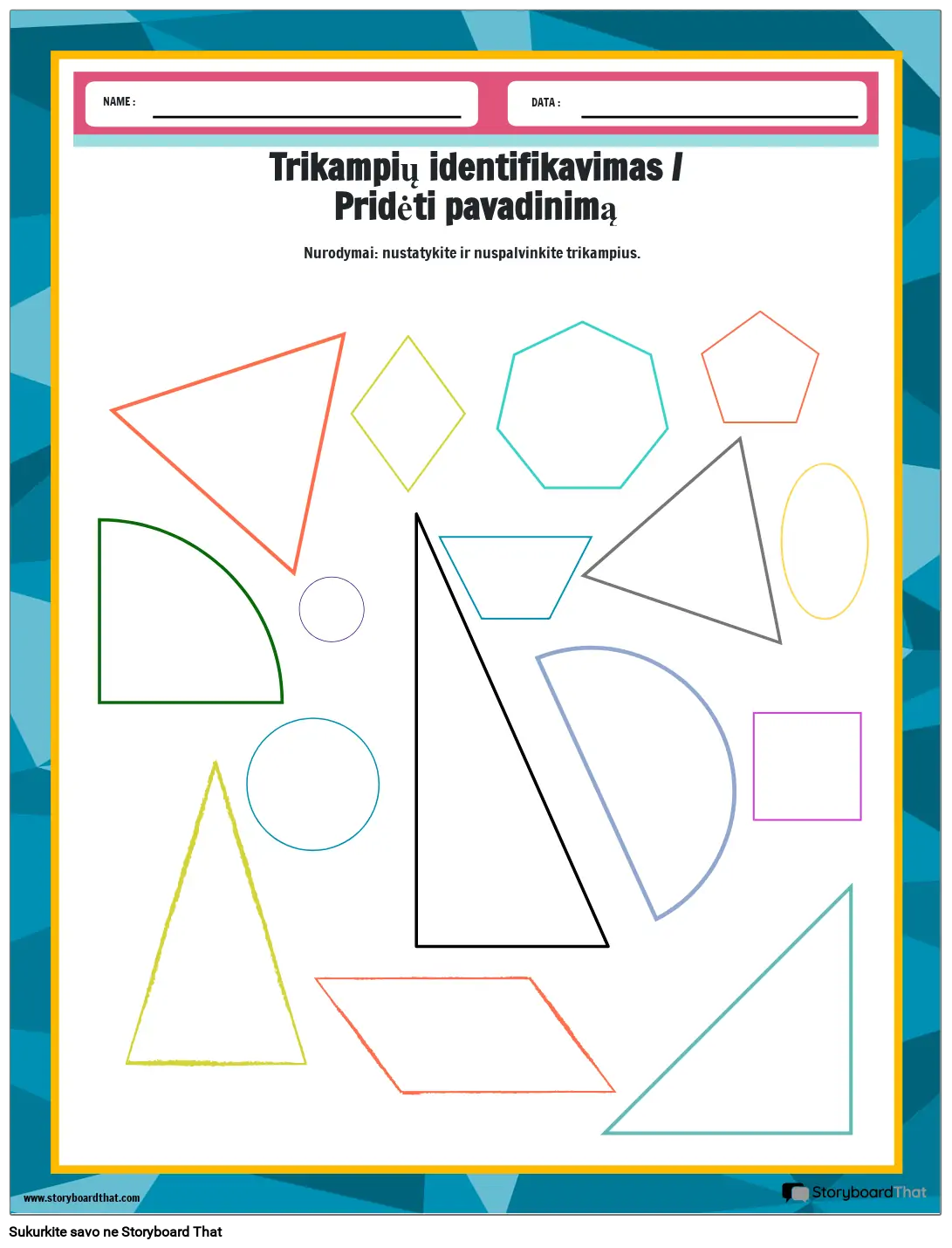 Spalvinimo Trikampio Darbalapis