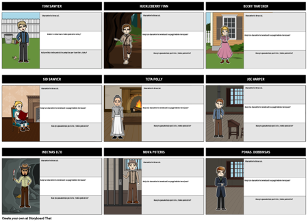 Tom Sawyer Character Map Nuotykiai