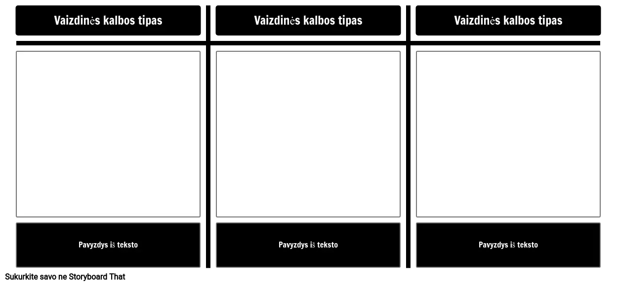 Vaizdinis Kalbos Pavyzdžių Šablonas