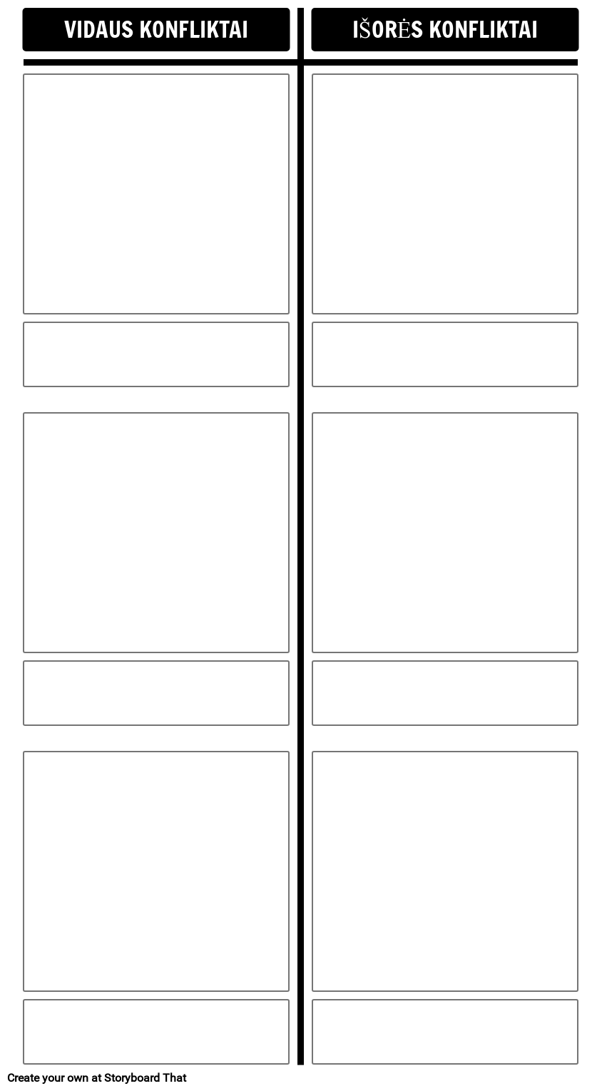 Vidiniai ir Išoriniai Konfliktai