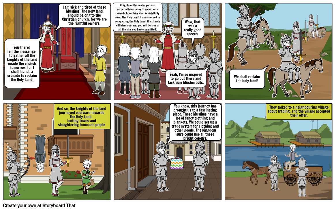 The Crusades (1) Storyboard by lucarioking