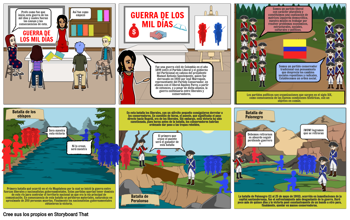 Guerra De Los Mil Días Storyboard By Luisa29578 2079