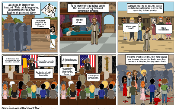 Stoning of St Stephen Storyboard by luisstoryboards