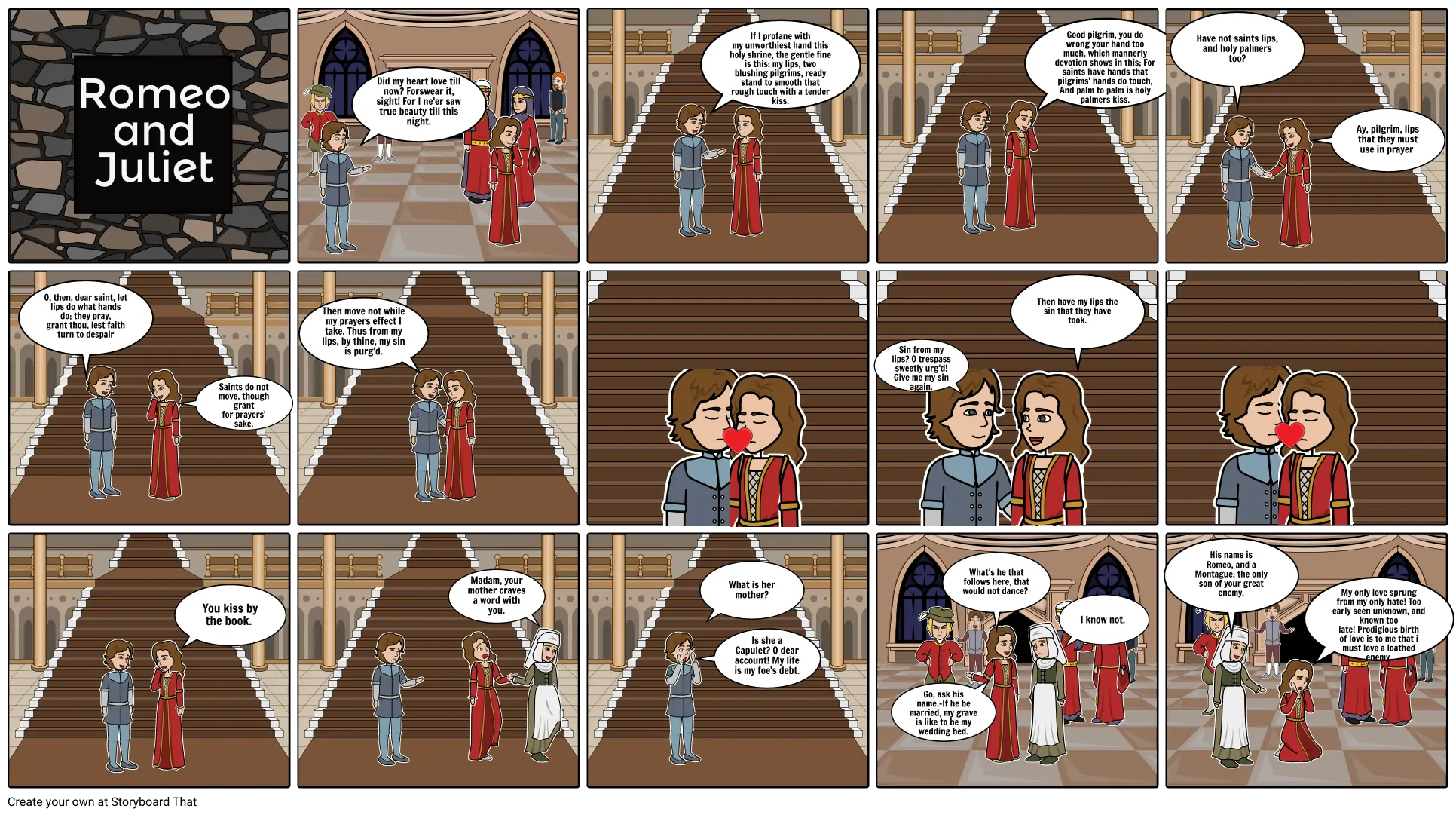 Romeo And Juliet Storyboard Por Luluepps