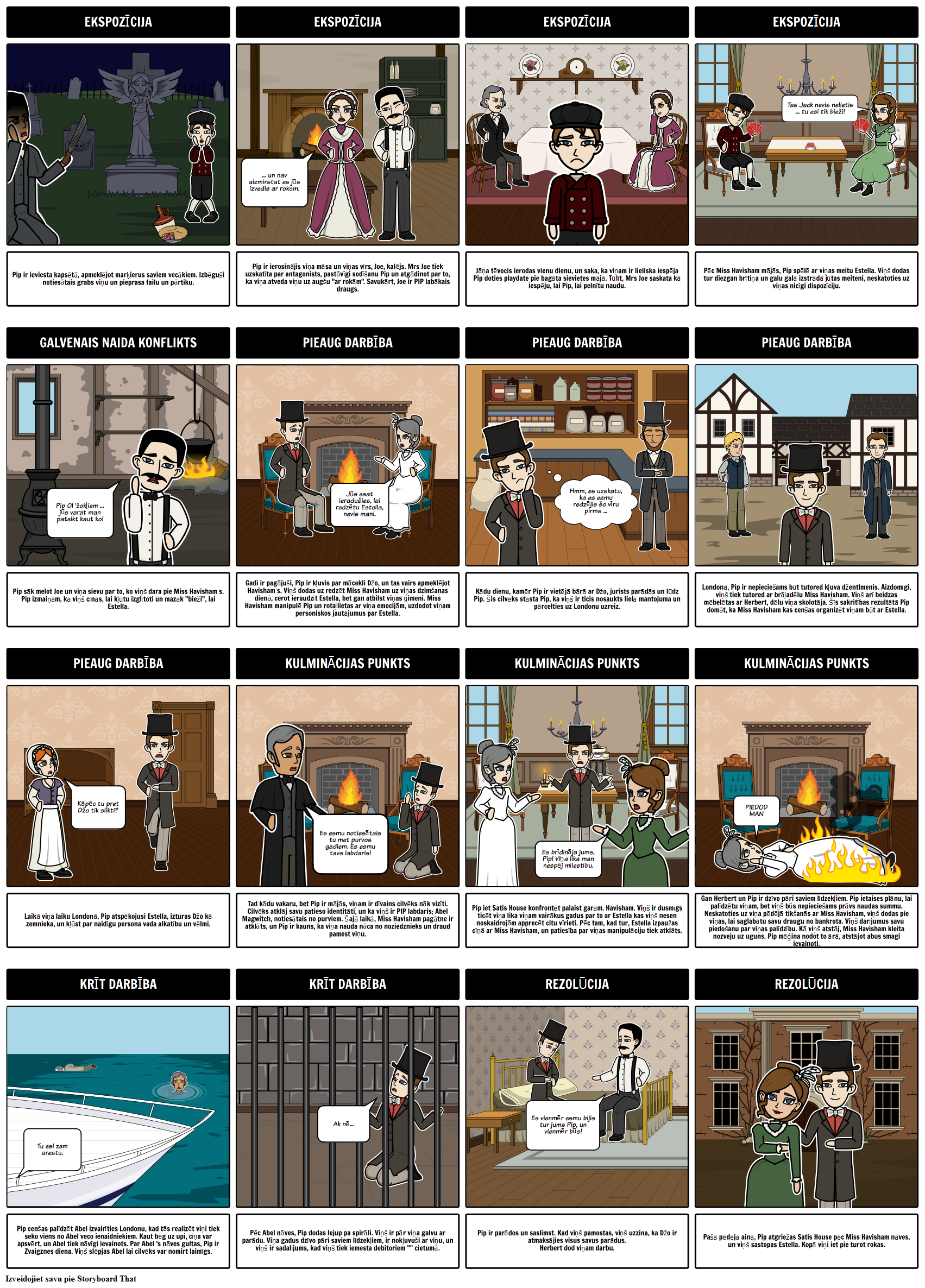 Great Expectations Kopsavilkums Storyboard Af Lv examples