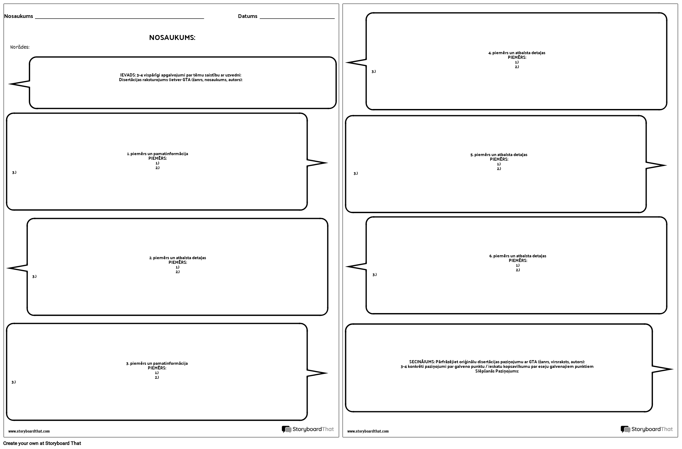 Runas Burbuļi Storyboard par lv-examples