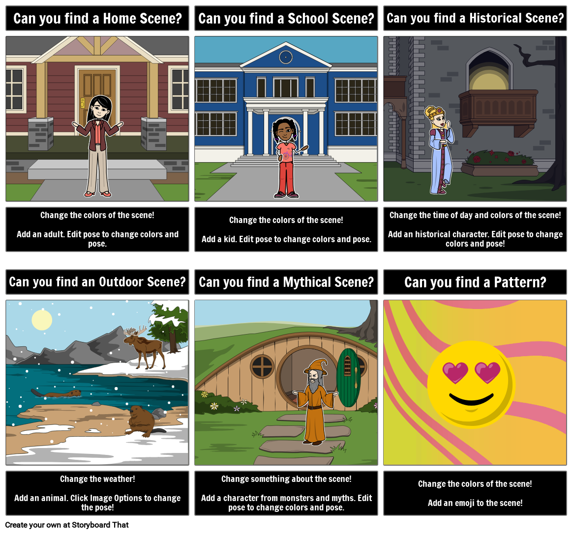 Scavenger Hunt Basic Storyboard By Lv examples