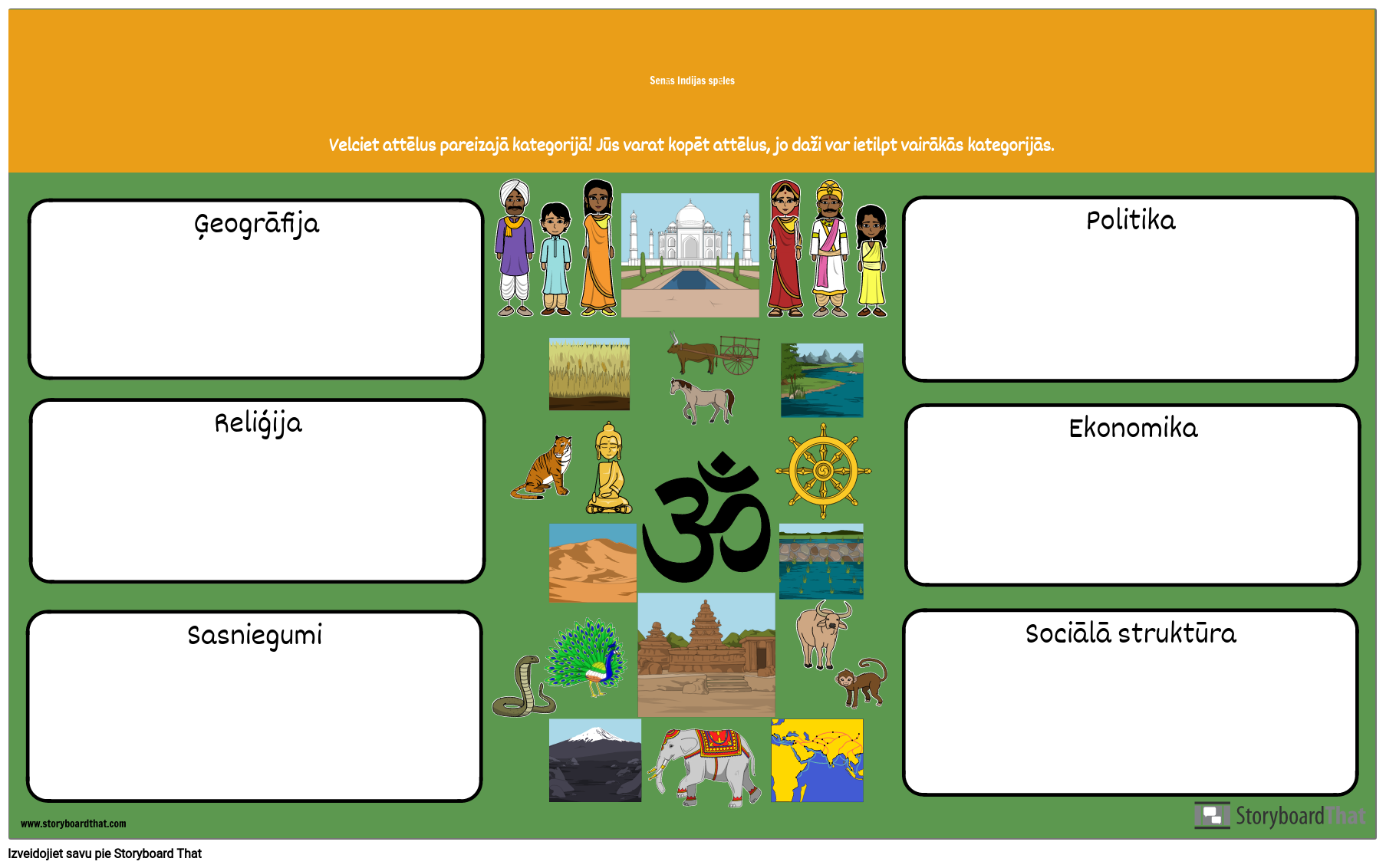 Senās Indijas Spēles Storyboard by lv-examples