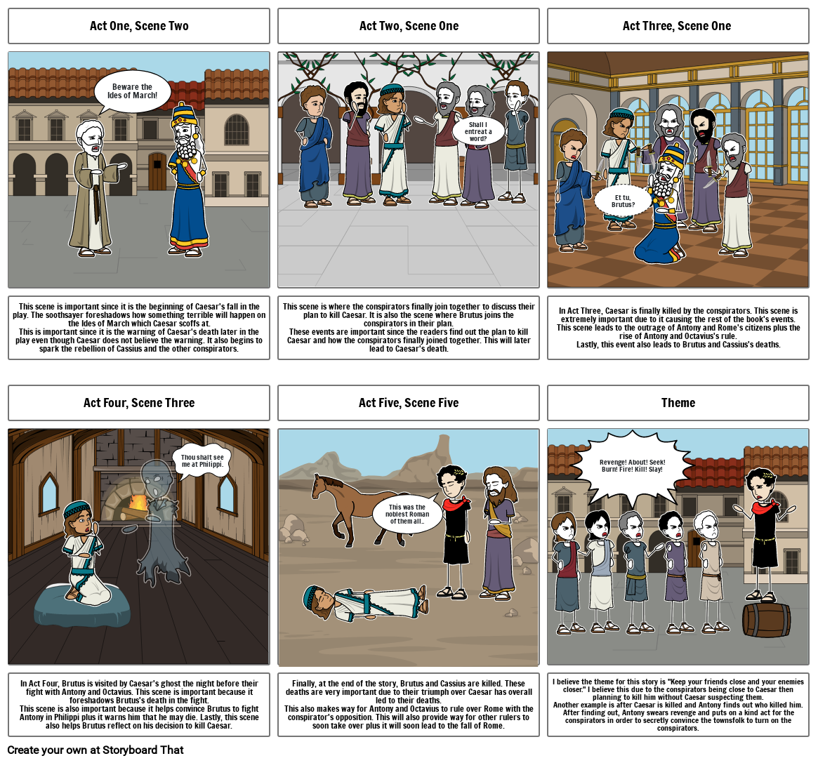 Julius Caesar Storyboard by madisonh