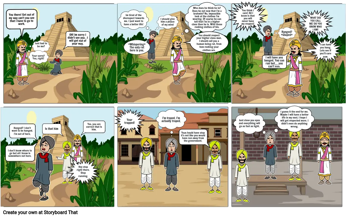 Ancient Indian Society Comic Strip Storyboard by malbrans