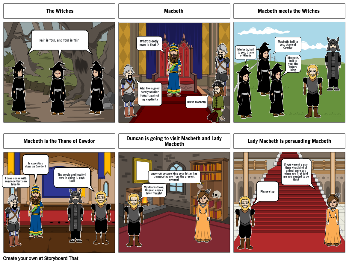 Macbeth Act Storyboard By Malshakhoori