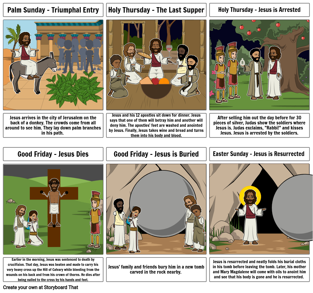 Holy Week Storyboard by maradelagrave