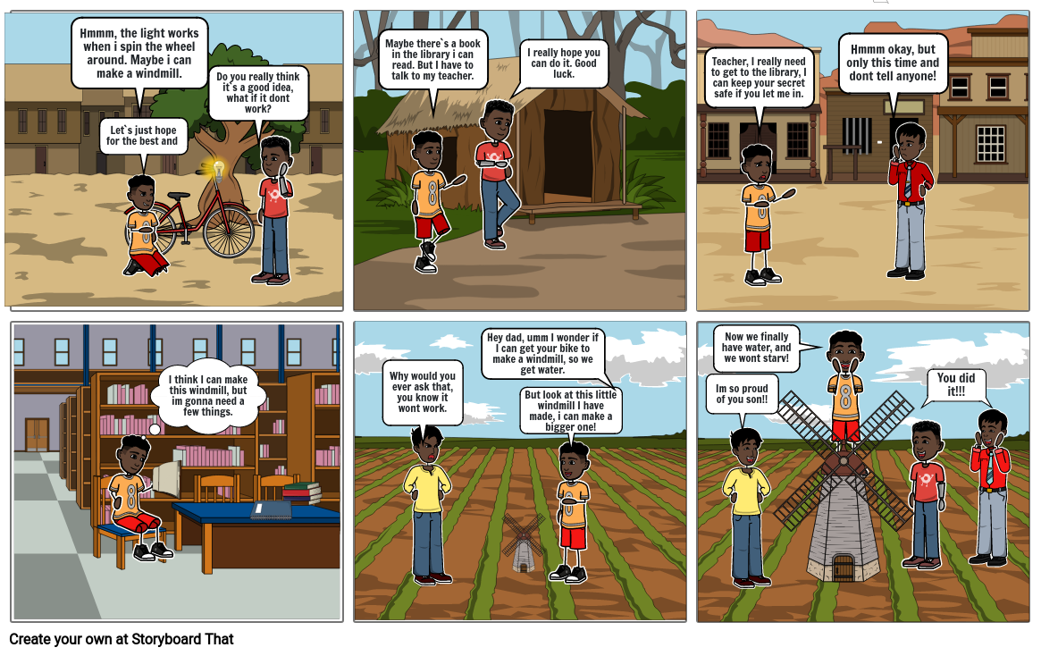 The boy who harnessed the wind Storyboard by maria123451234512345