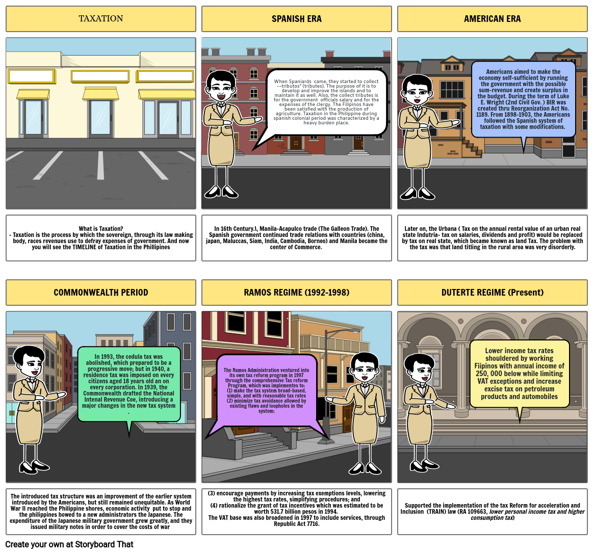 evolution of taxation storyboard by abreil