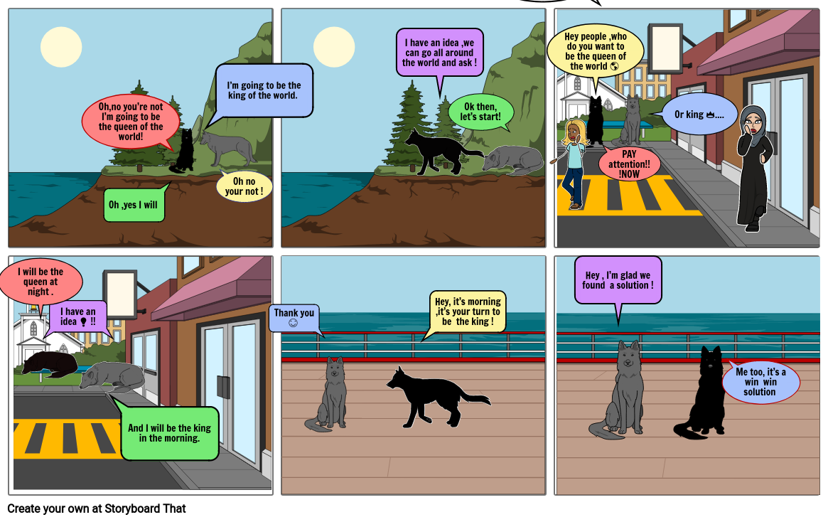 Black wolf VS Gray wolf Storyboard by maria_beza1