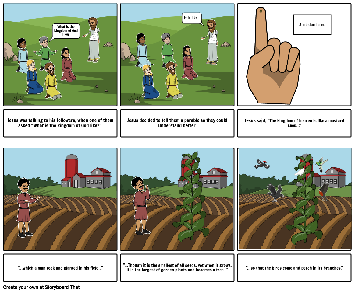 Parable of the Mustard Seed Storyboard by mariaaalej