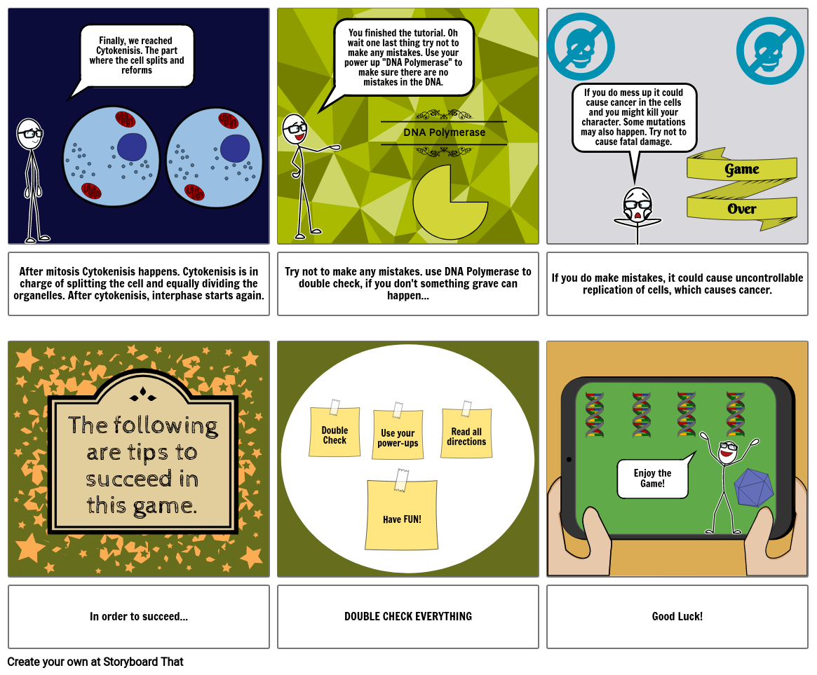 Mitosis Cartoon Pt.2 Storyboard by marichatisbest