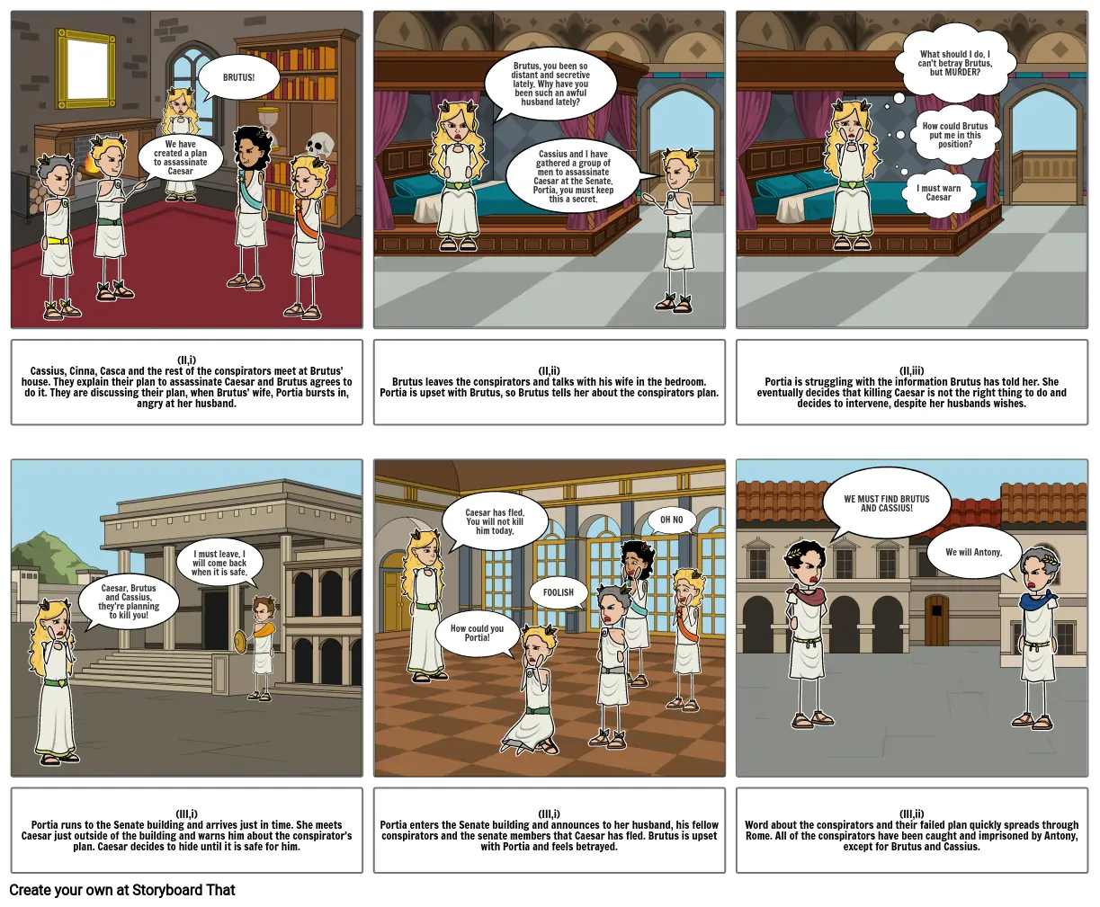 Julius Caesar Storyboard By Marinholmes