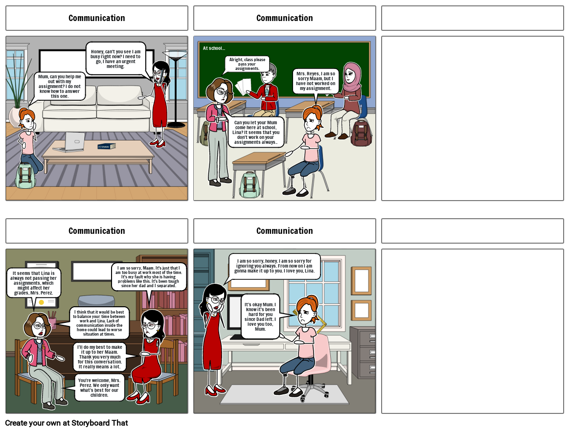 Communication Storyboard by mary16163